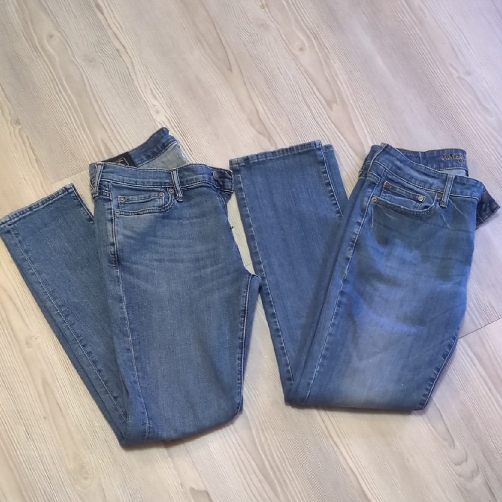 2 Mens Jeans A&F American Eagle 30x32 Slim Jeans